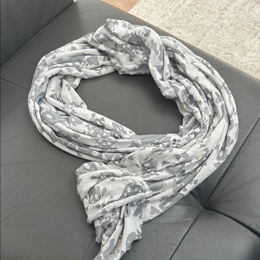 Zara Gray Scull Infinity Scarf
